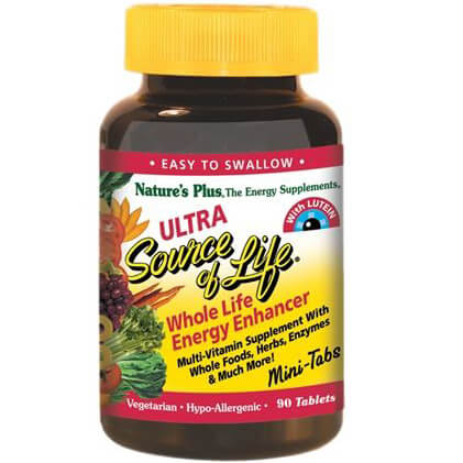 Natures Plus Ultra Source Of Life Хранителна добавка за тонизиране и енергия на тялото 90 Mini Tabs