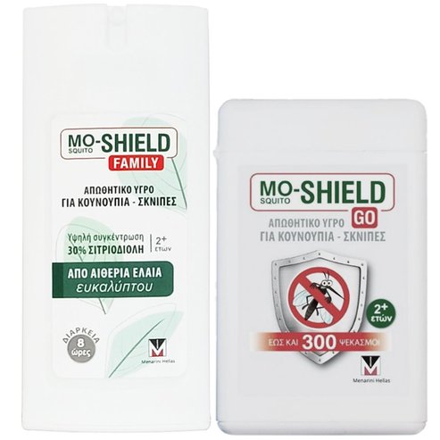Menarini Mo-Shield PROMO PACK Family Repellent Body Liquid Spray 75ml & Подарък Go Repellent Body Liquid 17ml