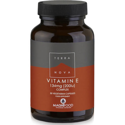 Terranova Vitamin E 200iu 134mg Complex Уникален синтез на витамин Е от растителен произход със суперхрани 50veg.caps