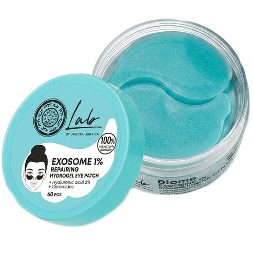 Natura Siberica Lab Biome Exosome 1% Repairing Hydrogel Eye Patches Хидрогелни пачове за очи за интензивна хидратация, регенерация и възстановяване на кожата 60 броя