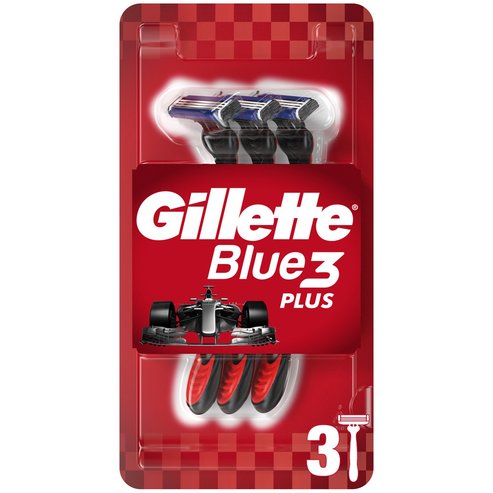 Gillette Blue3 Plus Red Disposable Razors 3 бр