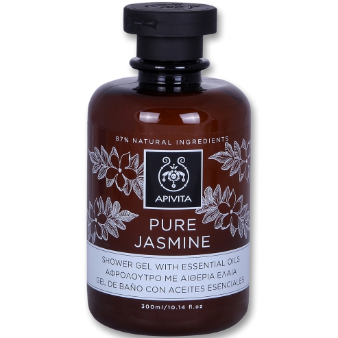Apivita Pure Jasmine Освежаващ Душгел с етерични масла с жасмин   300ml