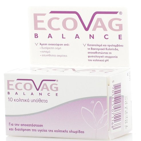 Frezyderm Ecovag Balance Вагинални супозитории за възстановяване и поддържане на вагиналната флора 10 броя