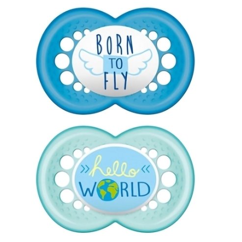 Mam Original Silicone Soother 16m+ Код 250S 2 части - Синьо/Светло синьо