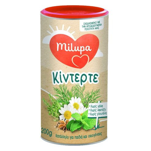 Milupa Билкова напитка Kinderte, подходяща за деца и семейства 200gr
