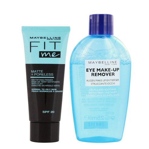 Подарък Maybelline Fit Me Matte & Poreless Spf20 Primer 10ml & Eye Make Up Remover 25ml