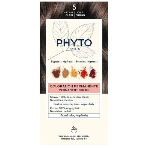 Phyto Permanent Hair Color Kit 1 Брой - 5 светлокафяви