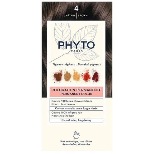 Phyto Permanent Hair Color Kit 1 Брой - 4 кафяви
