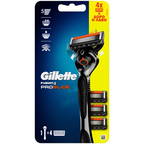 Gillette Fusion 5 Proglide Razors 4 Части и дръжка за подарък 1 бр
