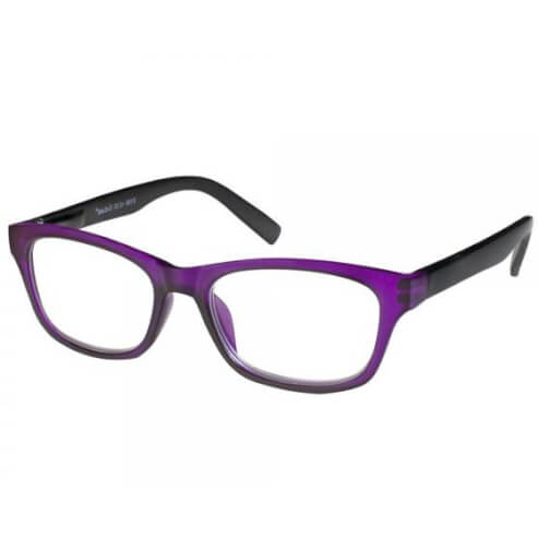 Eyelead Унисекс очила за четене лилава черна кост Ε156