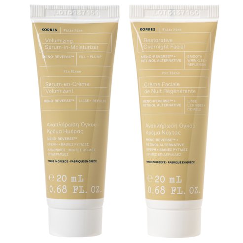 Подарък Korres White Pine Volumizing Serum in Moisturizer Day Дневен крем 20ml & Overnight Facial Night Cream Нощен крем 20ml