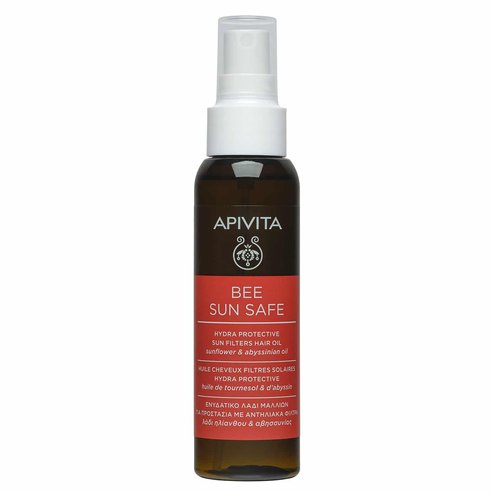 Apivita Bee Sun Safe Hydra Защитни слънчеви филтри Масло за коса със слънчогледово и абисинско масло 100мл