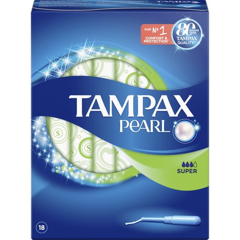 Tampax Pearl Super Тампоните с висока поглъщателна тампонен апликатор 18бр