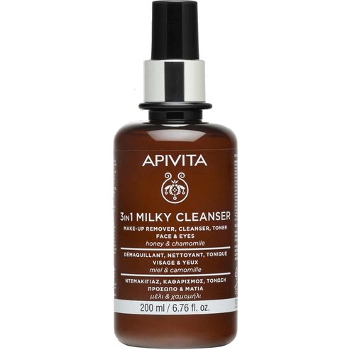 Apivita Cleansing Milk 3 in 1 Face & Eye With Chamomile & Honey 200ml