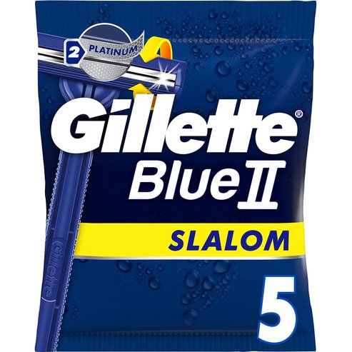 Gillette Blue II Slalom Men\'s Disposable Razors 5 бр
