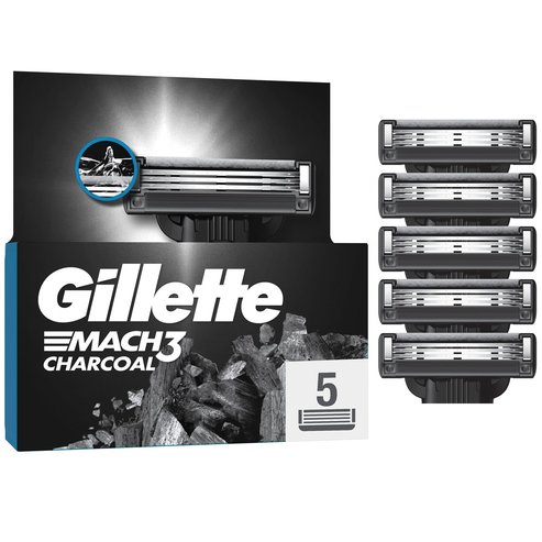 Gillette Mach 3 Charcoal Replacement Razors 5 Броя
