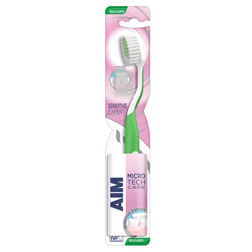 Aim Sensitive Expert Microtech Care Soft Четка за зъби, твърдост-мека,с гъвкави влакна за ефективно почистване, различни цветове