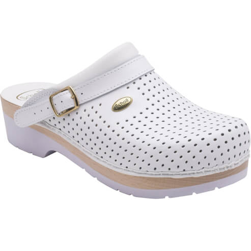 Scholl Shoes F200781065 Професионални супер комфортни обувки Shambo White, осигуряват правилна стойка и естествена безболезнена походка 1 чифт