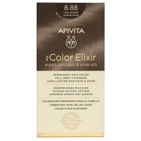 Apivita My Color Elixir Permanent Hair Color 1 Брой - 8,88 Светло русо Интензивно перлено