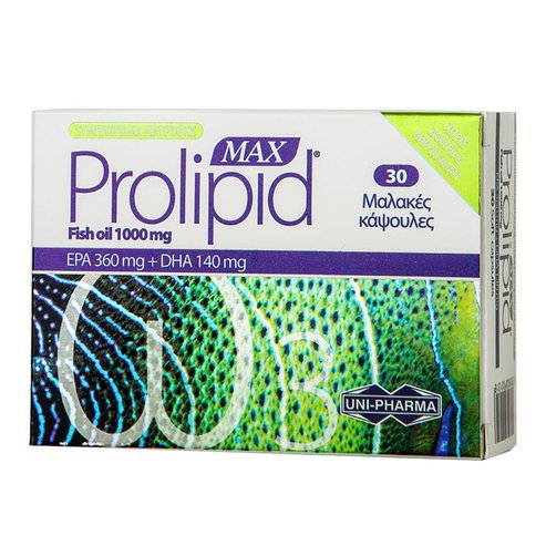 UniPharma Prolipid Max Fish Oil 1000mg Food Supplement 30caps