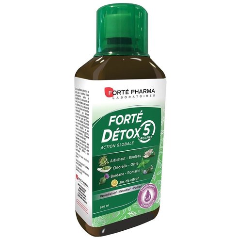 Forte Pharma Forte Detox 5 Organs Хранителна добавка за детоксикация на организма, действие върху 5 органа 500ml