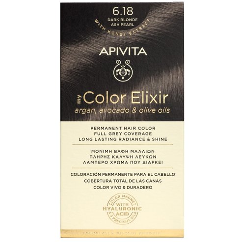 Apivita My Color Elixir Permanent Hair Color 1 Парче - 6.18 Русо Тъмно Сандре