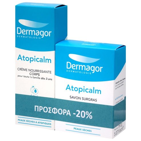 Dermagor Promo Dermatologie Nourishing Body Cream 250ml & Atopicalm Savon Surgras 1 Брой, на специална цена