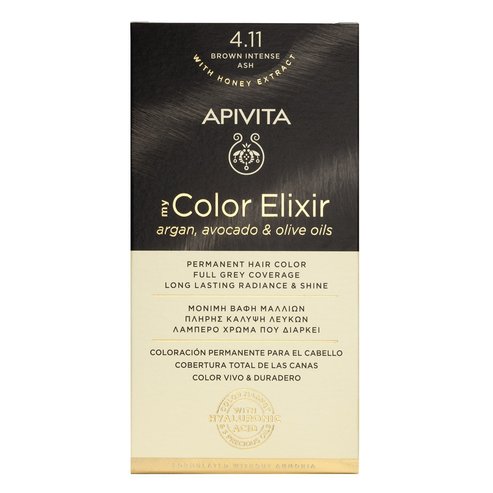 Apivita My Color Elixir Permanent Hair Color 1 Брой - 4.11 Тъмно кафяв